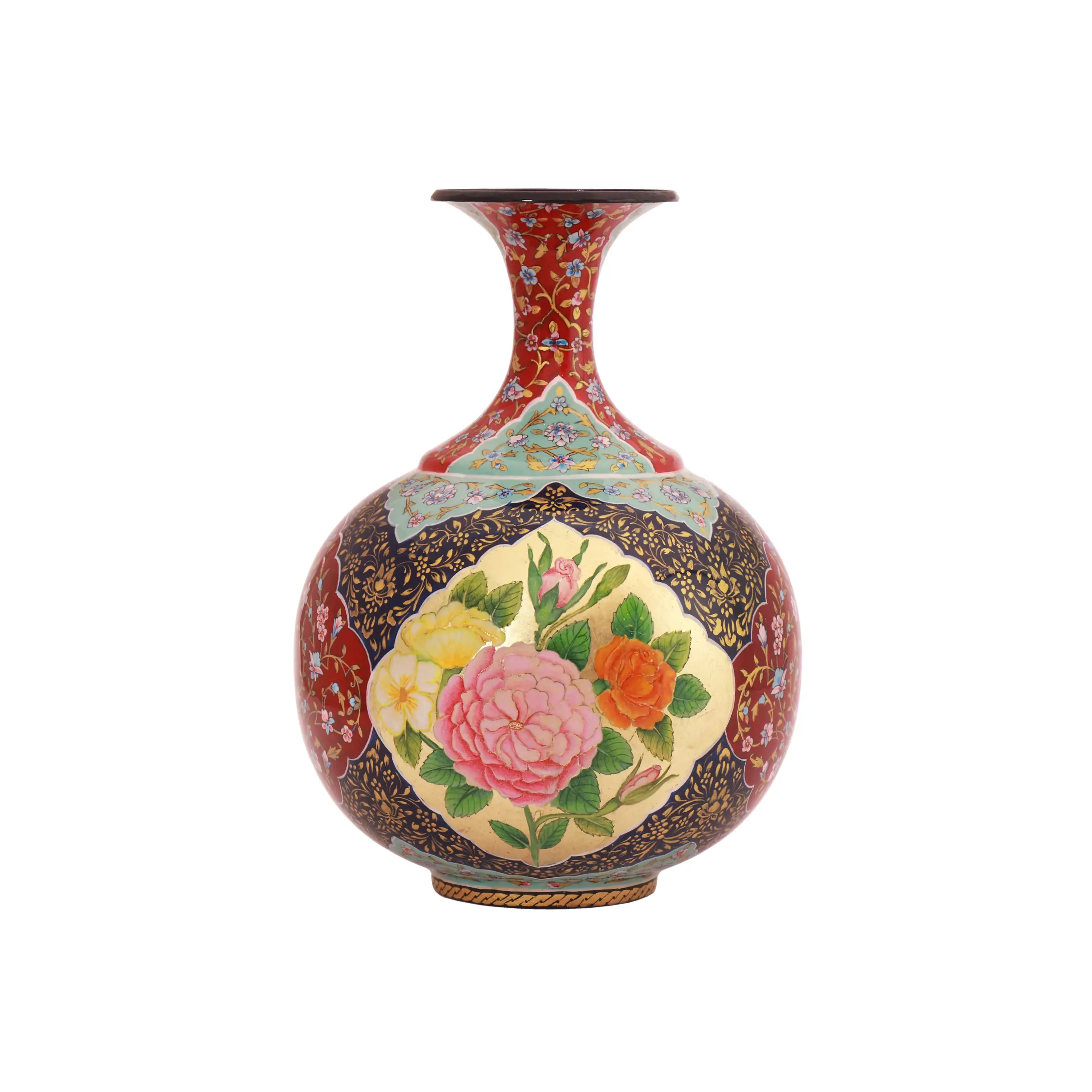 Copper Painting Vase