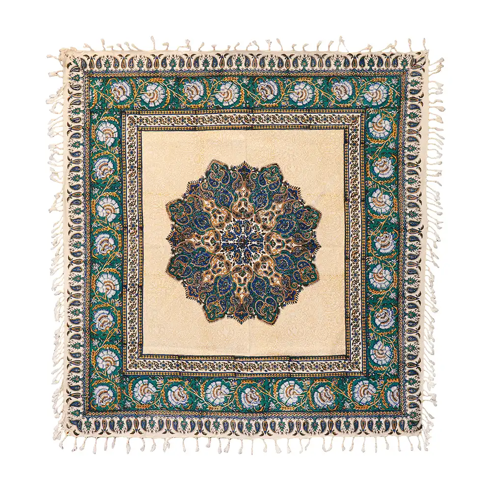 Qalamkar Qalamkar Tablecloth — 100 × 100 cm