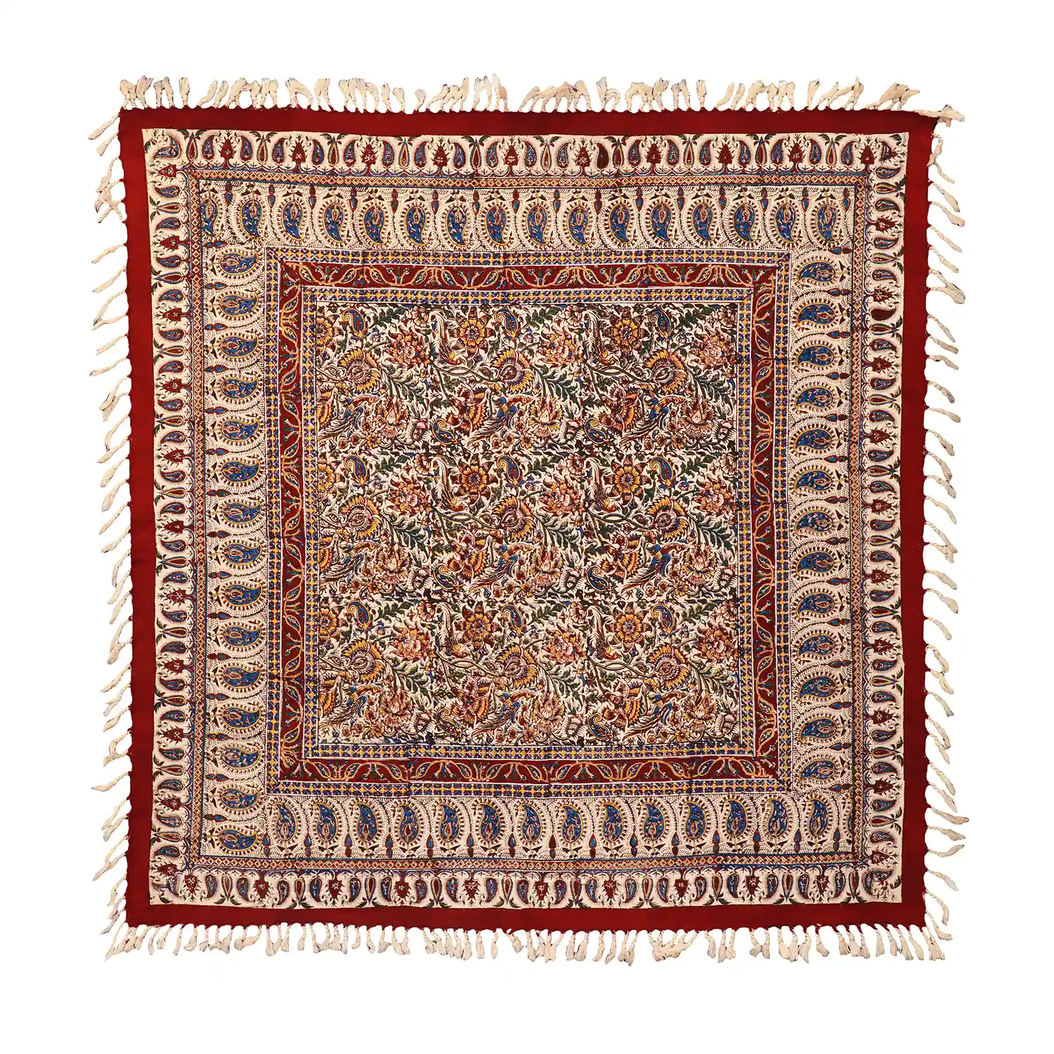 Qalamkar Qalamkar Tablecloth — 80 × 80 cm