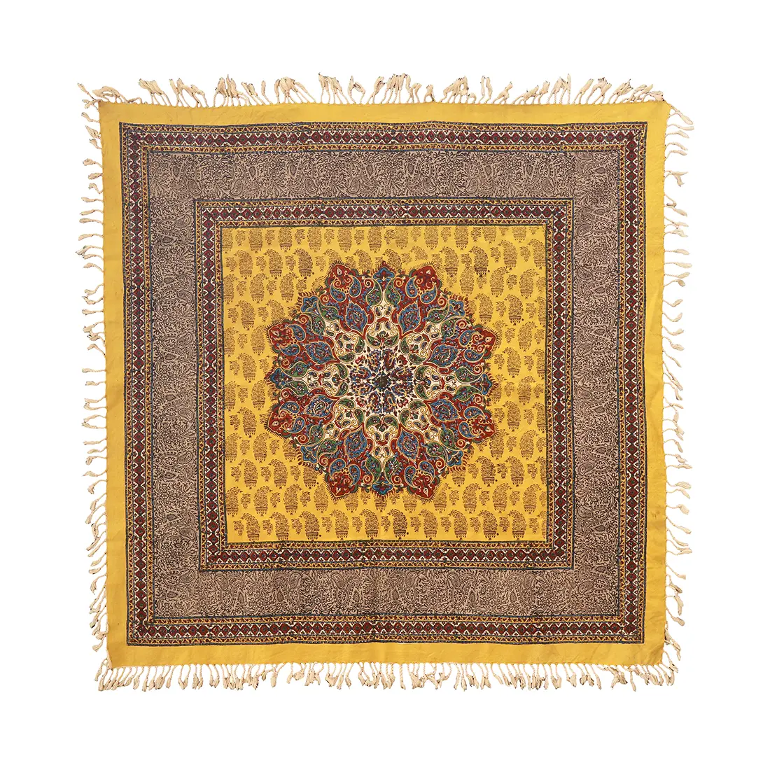 Qalamkar Qalamkar Tablecloth — 100 × 100 cm