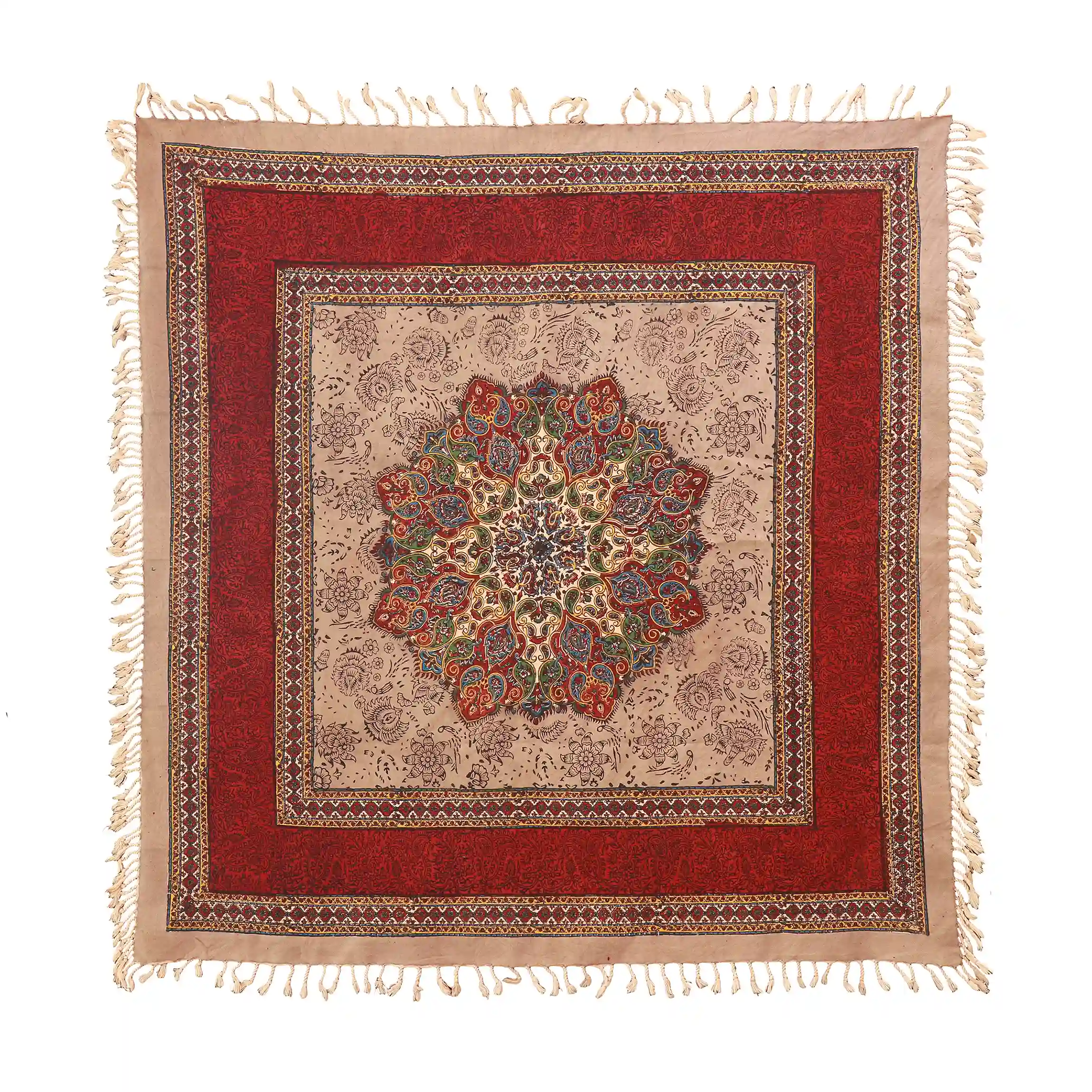 Qalamkar Qalamkar Tablecloth — 100 × 100 cm