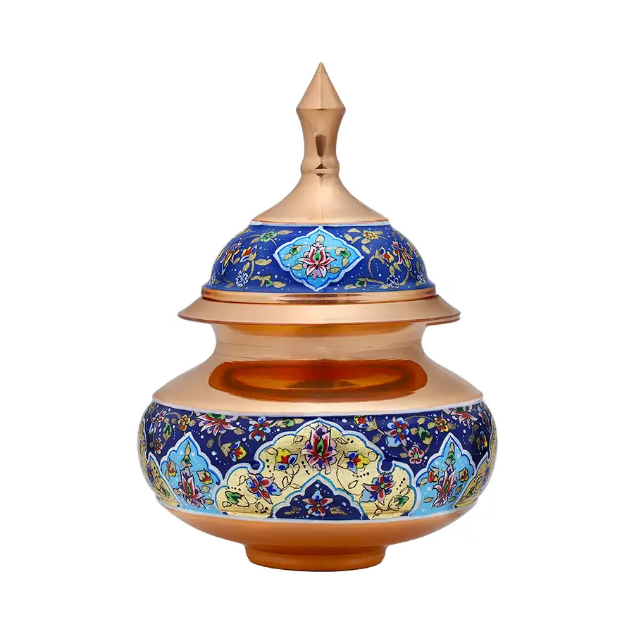 Copper Painting Sugar Bowl