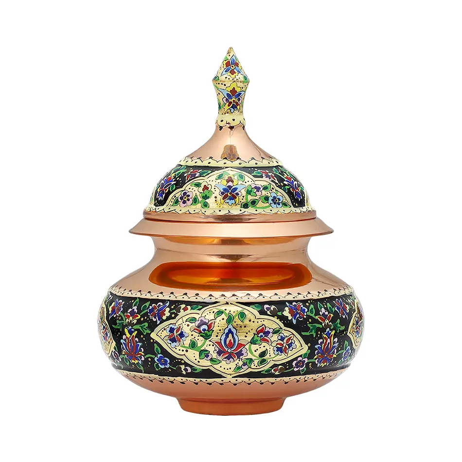 Copper Painting Sugar Bowl