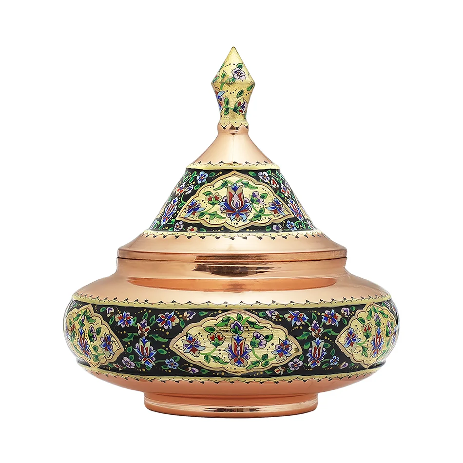 Copper Painting Sugar Bowl