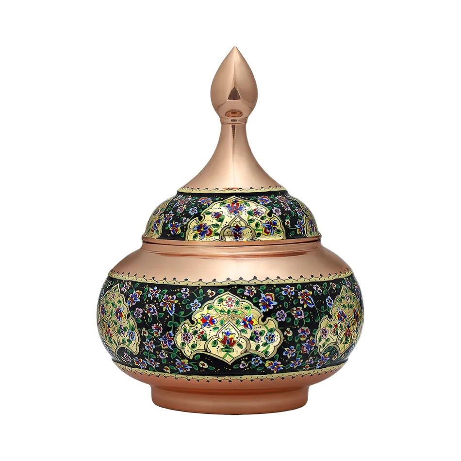 Copper Painting Sugar Bowl