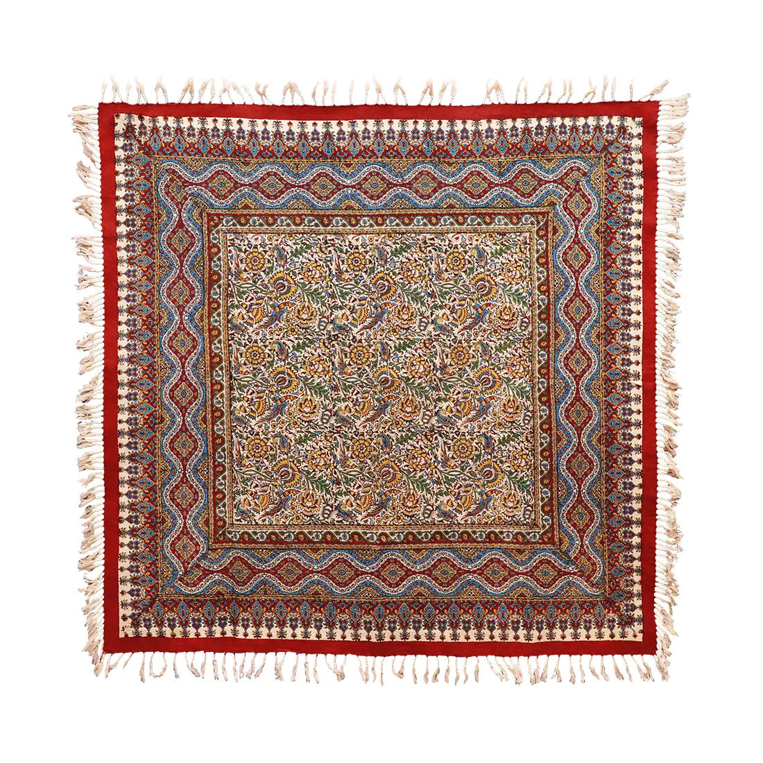 Qalamkar Qalamkar Tablecloth — 100 × 100 cm