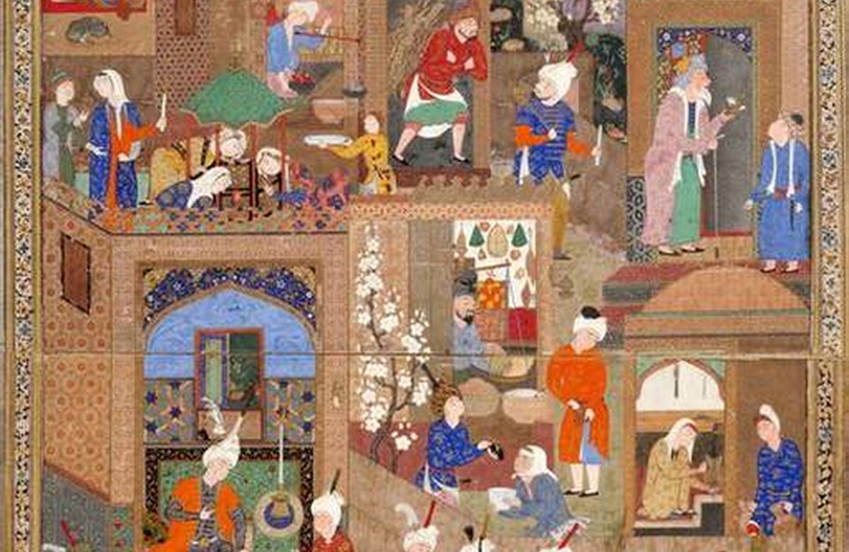 Editorial illustration for Birds in Persian Decorative Art