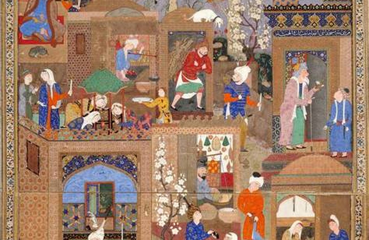 Editorial illustration for Calligraphy in Persian Visual Culture