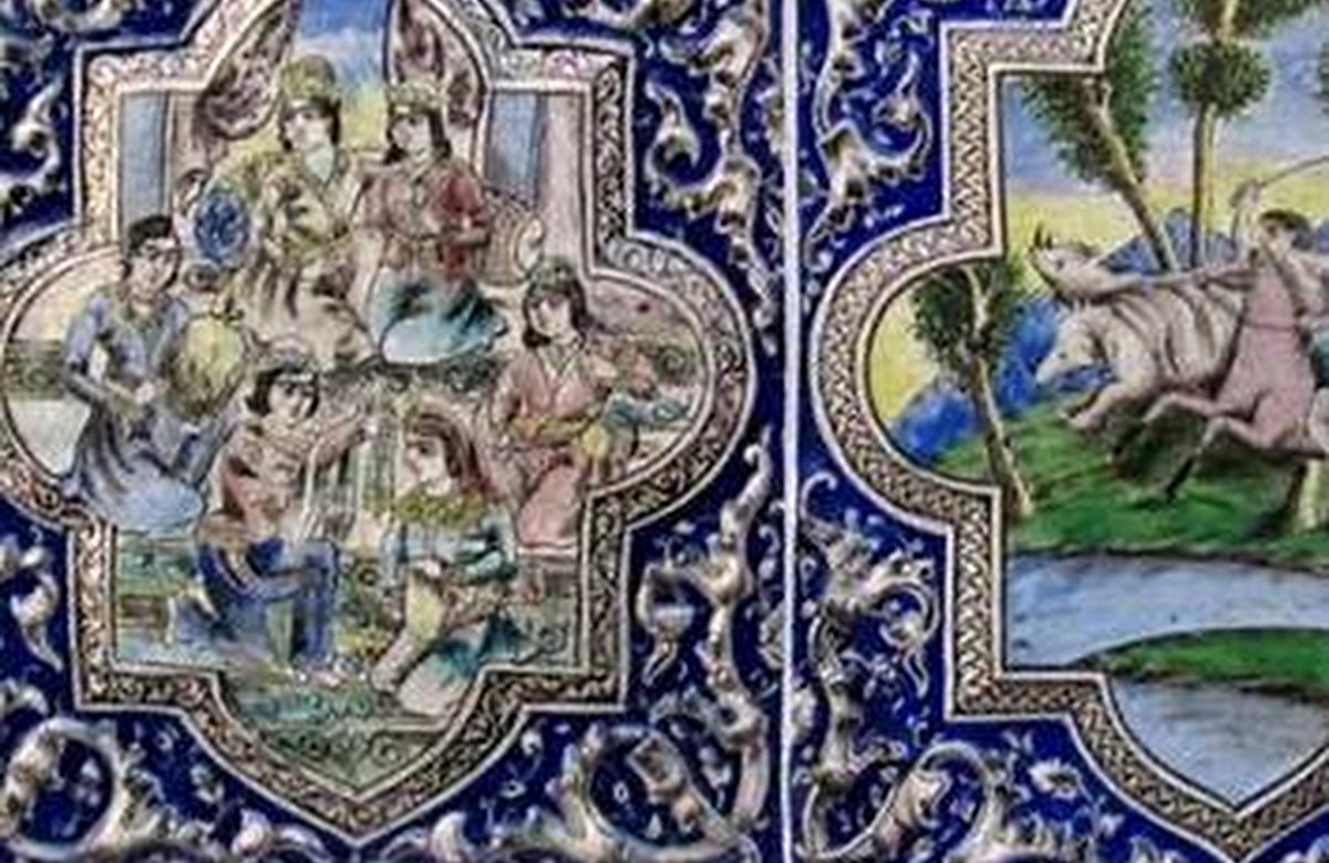 Editorial illustration for Persian Tilework: Mosaic, Colour and Architecture