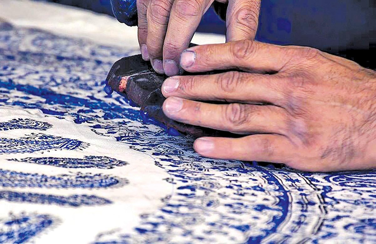 Editorial illustration for How to Style Qalamkar Textiles at Home